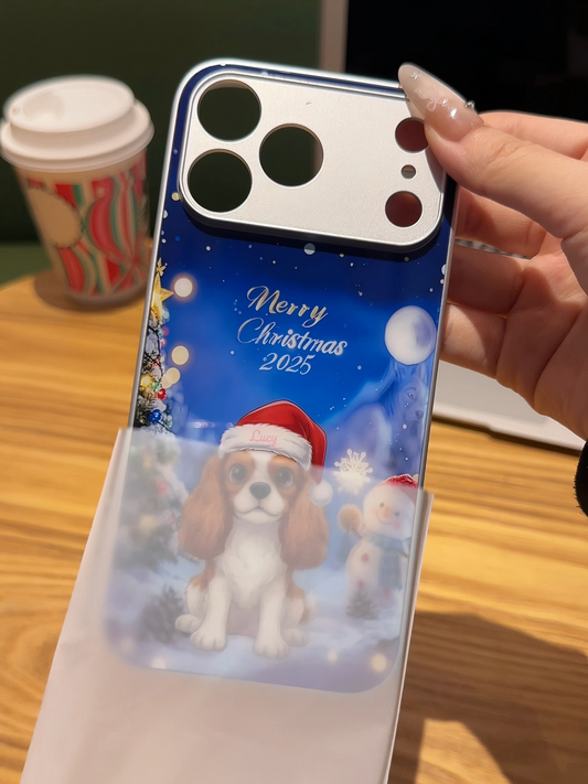 Made-to-Order Dog Portrait Christmas Phone Cover - The Perfect Pet Lover Gift