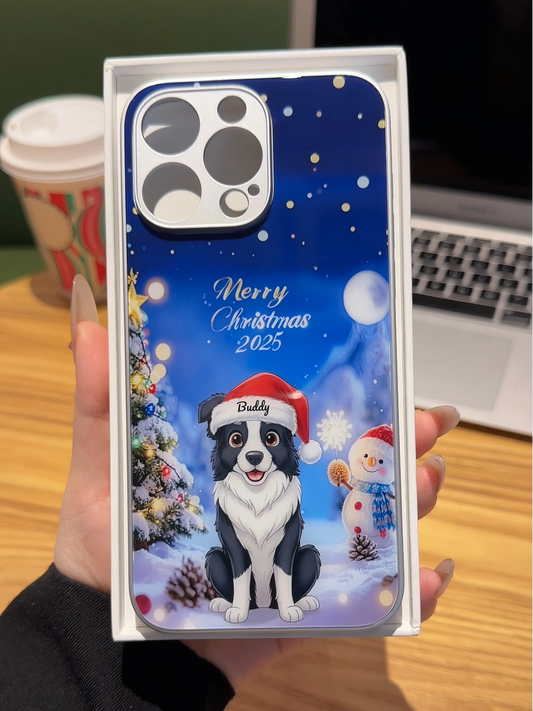 Custom Dog Portrait Phone Case - Christmas Made-to-Order Pet Lover Gift
