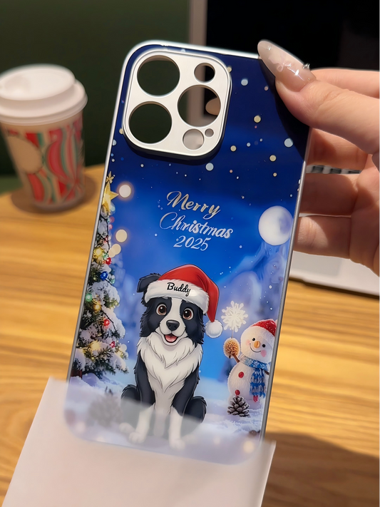 Custom Dog Portrait Phone Case - Christmas Made-to-Order Pet Lover Gift